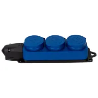 Мобильная розетка IEK PKR61-016-2-K07 220 В/ Type-F/ Blue