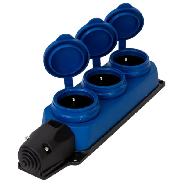 Мобильная розетка IEK PKR61-016-2-K07 220 В/ Type-F/ Blue photo 2 Мобильная розетка IEK PKR61-016-2-K07 220 В/ Type-F/ Blue photo 2