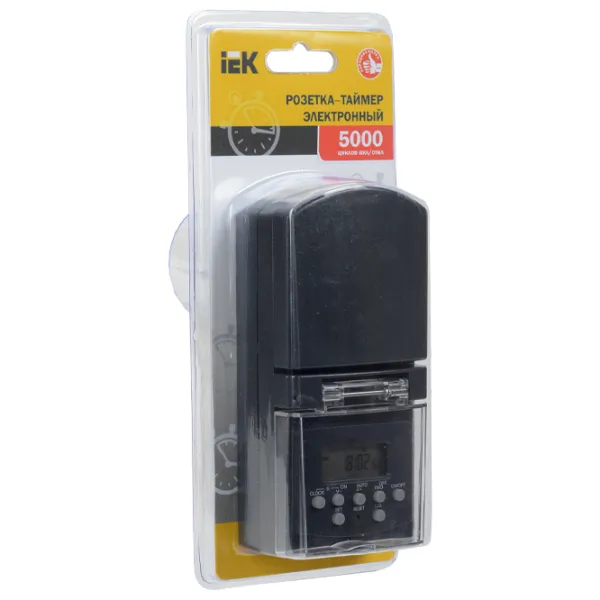 Priză temporizator IEK ERT-10-1-16-N-01-5-44-K01 230 V/ Type-F/ Black photo 3