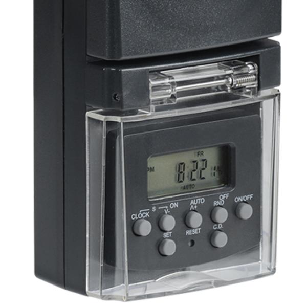 Priză temporizator IEK ERT-10-1-16-N-01-5-44-K01 230 V/ Type-F/ Black photo 4