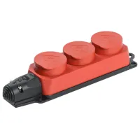 Priză mobilă IEK PKR61-016-2-K04 220 V/ Type-F/ Red