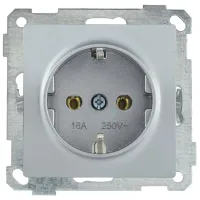 Priză IEK ERB11-K23-16 220 - 250 V/ Type-F/ Silver