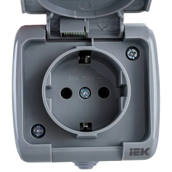 Priză IEK ERA12-K03-16-54 220 - 250 V/ Type-F/ Gray photo 3 Priză IEK ERA12-K03-16-54 220 - 250 V/ Type-F/ Gray photo 3