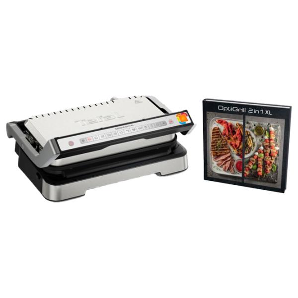 Grill electric Tefal OptiGrill XL GC782D30 2200 W/ Black Inox photo 3