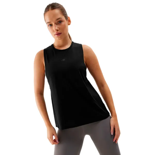 Майка для женщин 4F 4FWSS24TFTSF710 XL/ Black photo 2 Майка для женщин 4F 4FWSS24TFTSF710 XL/ Black photo 2