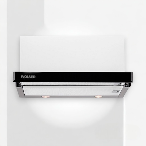 Вытяжка Wolser WL-60 FG TC Телескопическая/ Черный/ White photo 2