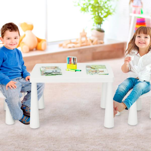 Set de mobilă pentru copii Costway HW66810WH-T White/ Unisex photo 4 Set de mobilă pentru copii Costway HW66810WH-T White/ Unisex photo 4