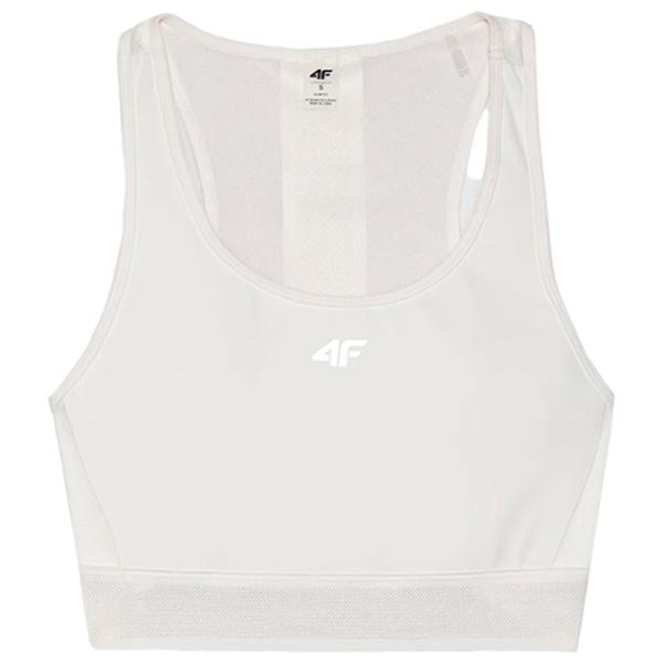 Maiou pentru femei 4F 4FWSS24TFTSF705 XS/ White photo 1 Maiou pentru femei 4F 4FWSS24TFTSF705 XS/ White photo 1