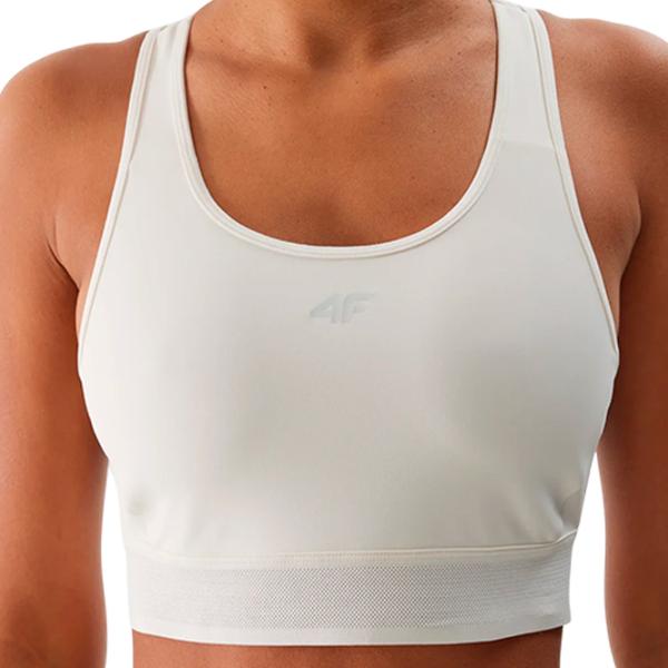 Maiou pentru femei 4F 4FWSS24TFTSF705 L/ White photo 4 Maiou pentru femei 4F 4FWSS24TFTSF705 L/ White photo 4