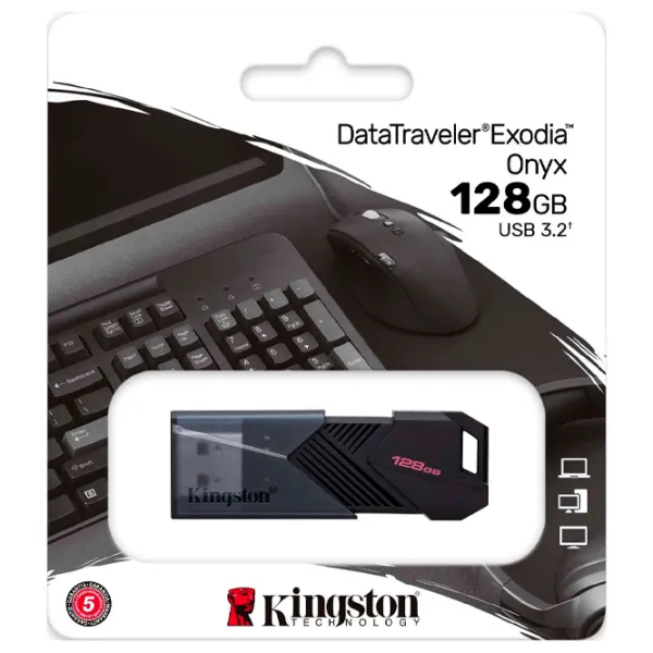 Kingston DataTraveler Exodia Onyx 128 GB Black photo 3