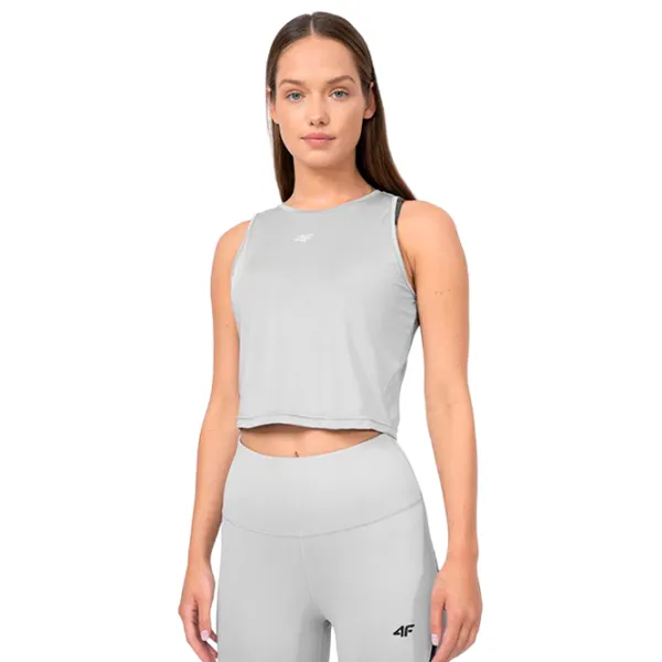 Maiou pentru femei 4F 4Fss23tftsf148 L/ Light Gray photo 2