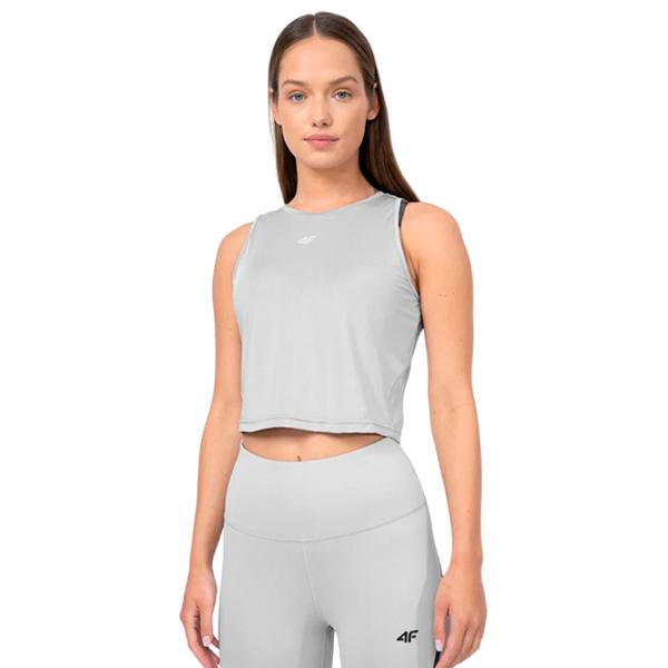 Maiou pentru femei 4F 4Fss23tftsf148 L/ Light Gray photo 2