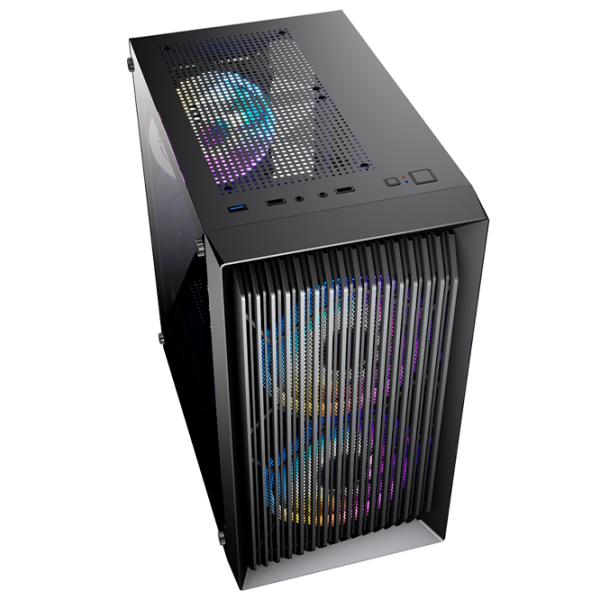 Carcasă 1STPLAYER BS-2 Mini Tower / Black photo 2