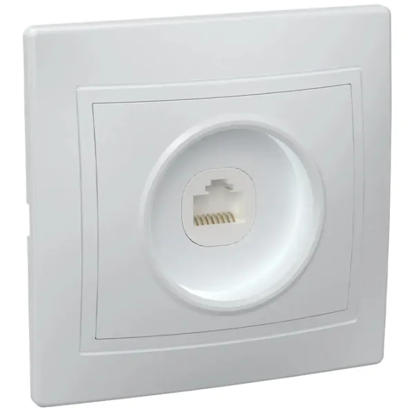 Priză IEK EKK10-K01-DM RJ45/ White photo 1 Priză IEK EKK10-K01-DM RJ45/ White photo 1