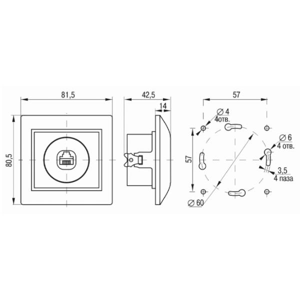 Priză IEK EKK10-K01-DM RJ45/ White photo 5 Priză IEK EKK10-K01-DM RJ45/ White photo 5