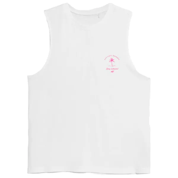 Maiou pentru femei 4F h4l22-tsd024 M/ White photo 1 Maiou pentru femei 4F h4l22-tsd024 M/ White photo 1
