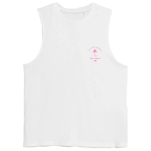 Maiou pentru femei 4F h4l22-tsd024 M/ White photo 1 Maiou pentru femei 4F h4l22-tsd024 M/ White photo 1