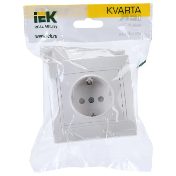 Priză IEK KV-R14-16-PC-K01 220 - 250 V/ Type-F/ White photo 4