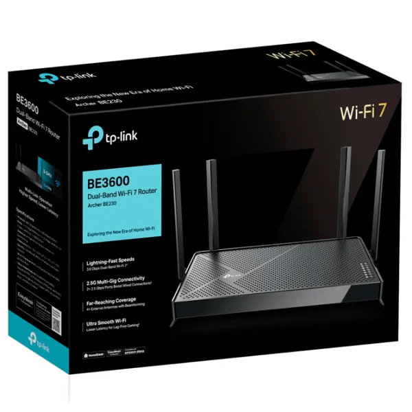 Wi-Fi Router TP-Link Archer BE230 688 Mbps/ 2880 Mbit/ s/ Black photo 4