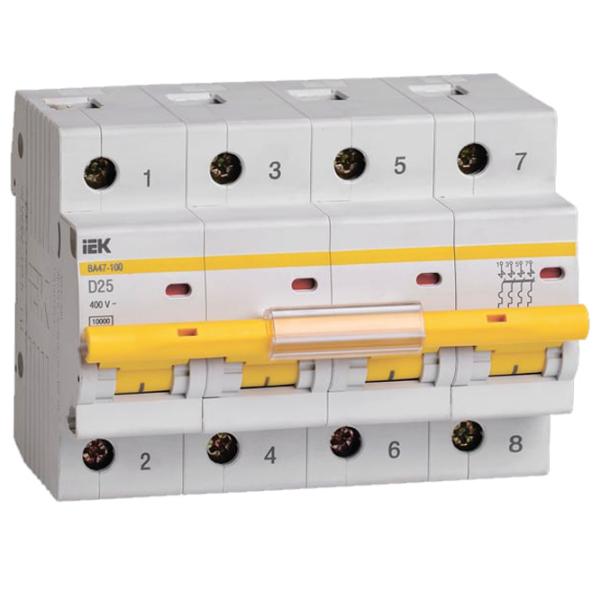 Автоматический выключатель IEK MVA40-4-025-D Модульная/ 25 A photo 1
