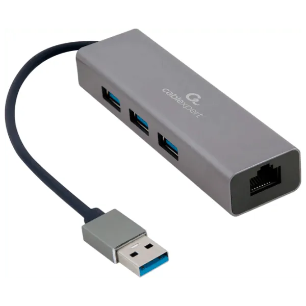 Adaptor de rețea Cablexpert A-AMU3-LAN-01 Black photo 1