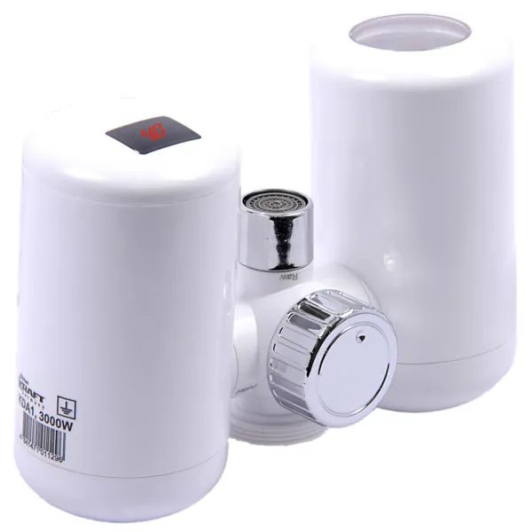 Проточный водонагреватель Kitchen Kraft KDA1 3000 Вт/ White photo 1