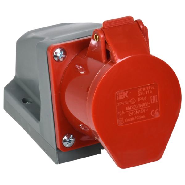 Розетка IEK PSR12-016-5 380 - 415 В/ Тип DIN/ Красный photo 1 Розетка IEK PSR12-016-5 380 - 415 В/ Тип DIN/ Красный photo 1