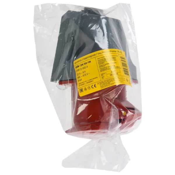 Розетка IEK PSR12-032-4 380 - 415 В/ Тип DIN/ Красный photo 4