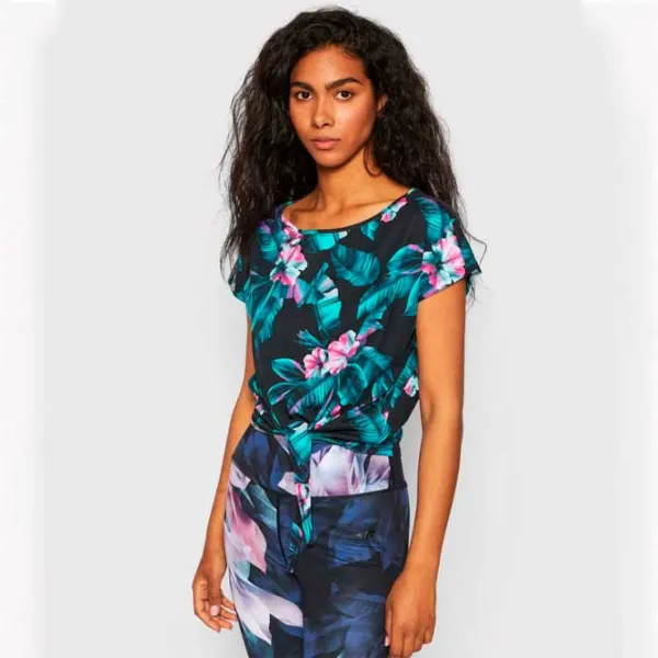 Tricou pentru femei 4F H4l22-TSD018 100% bumbac/ Multicolor photo 2