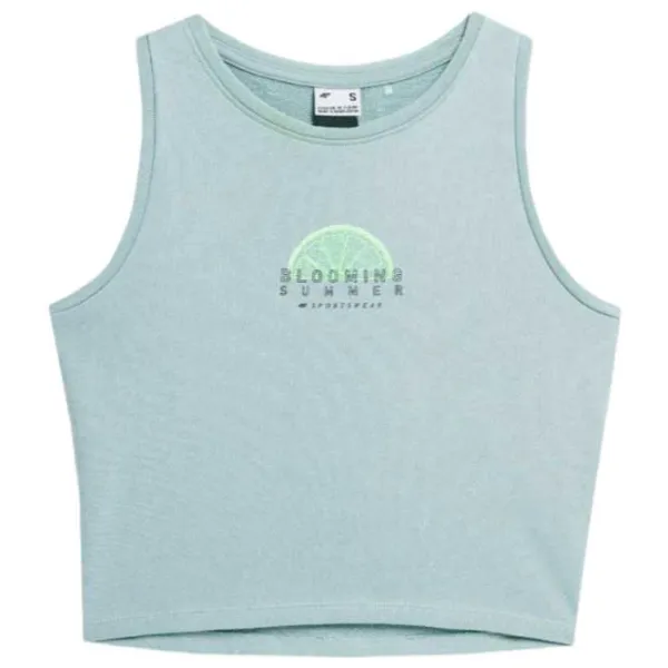 Tricou pentru femei 4F SS23TTSHF570 100% bumbac/ Mint photo 1