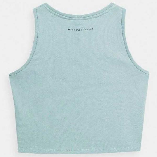 Tricou pentru femei 4F SS23TTSHF570 100% bumbac/ Mint photo 2