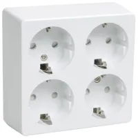 Priză IEK ERB41-K01-16-DC 220 - 250 V/ Type-F/ White