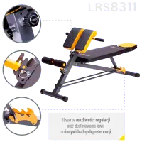 Спортивная скамья HMS LSR8311 Силовые упражнения/ Black photo 3