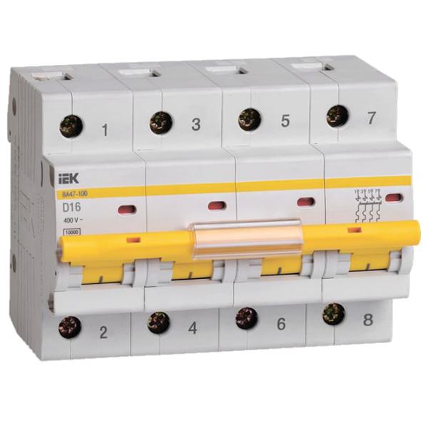 Автоматический выключатель IEK MVA40-4-016-D Модульная/ 16 A photo 1 Автоматический выключатель IEK MVA40-4-016-D Модульная/ 16 A photo 1