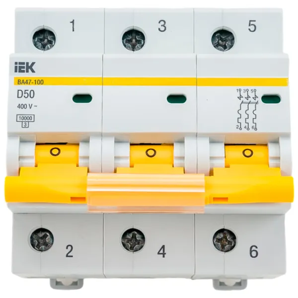 Автоматический выключатель IEK MVA40-3-050-D Модульная/ 50 A photo 1