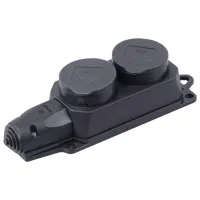Priză mobilă IEK PKR62-016-2-K02 220 - 240 V/ Type-F/ Black