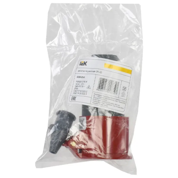 Мобильная розетка IEK PSR22-016-4 380 - 415 В/ Тип DIN/ Красный photo 6