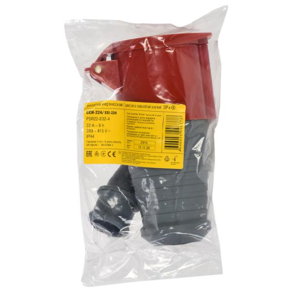 Priză mobilă IEK PSR22-032-4 380 - 415 V/ Type DIN/ Red photo 5