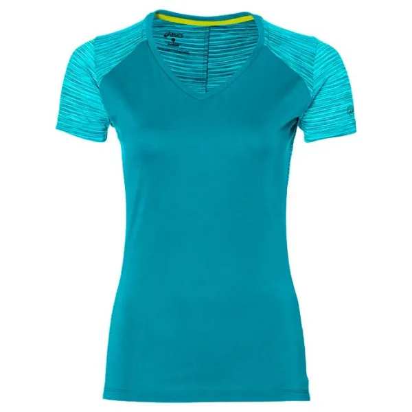 Tricou pentru femei Asics Fuzex v neck ss 100% poliester/ Blue photo 1 Tricou pentru femei Asics Fuzex v neck ss 100% poliester/ Blue photo 1