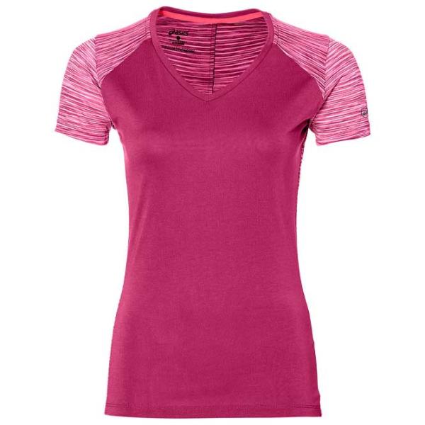 Tricou pentru femei Asics Fuzex v neck ss 100% poliester/ Pink photo 1 Tricou pentru femei Asics Fuzex v neck ss 100% poliester/ Pink photo 1