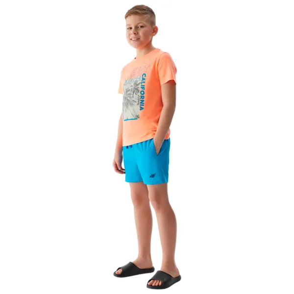 Pantaloni scurți pentru băieți 4F 4FJWSS24UBDSM066 122 - 128 cm/ Blue photo 4
