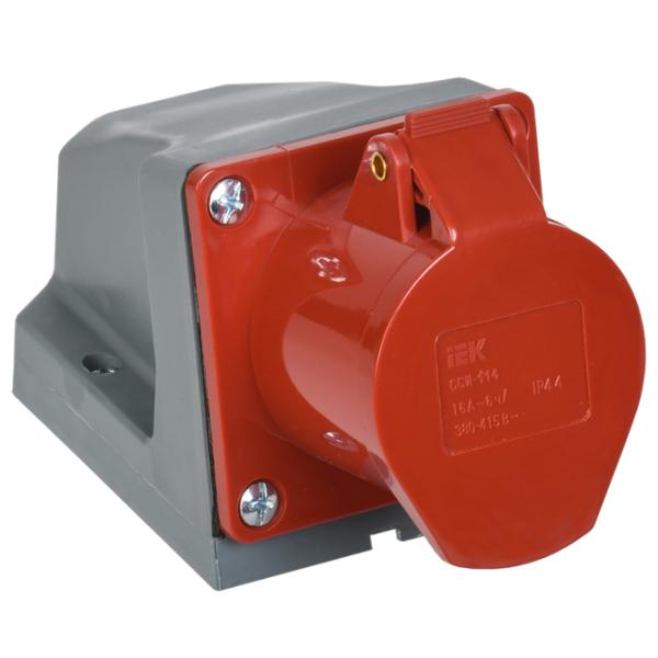 Розетка IEK PSR12-016-4 380 - 415 В/ Тип DIN/ Красный photo 1 Розетка IEK PSR12-016-4 380 - 415 В/ Тип DIN/ Красный photo 1