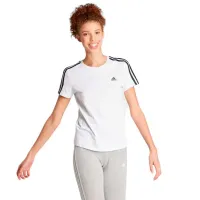 Tricou pentru femei Adidas Shirt 3 Stripes Bumbac/ White