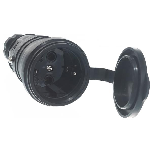 Мобильная розетка IEK PKR21-016-2-K02 220 - 240 В/ Type-F/ Black photo 3 Мобильная розетка IEK PKR21-016-2-K02 220 - 240 В/ Type-F/ Black photo 3