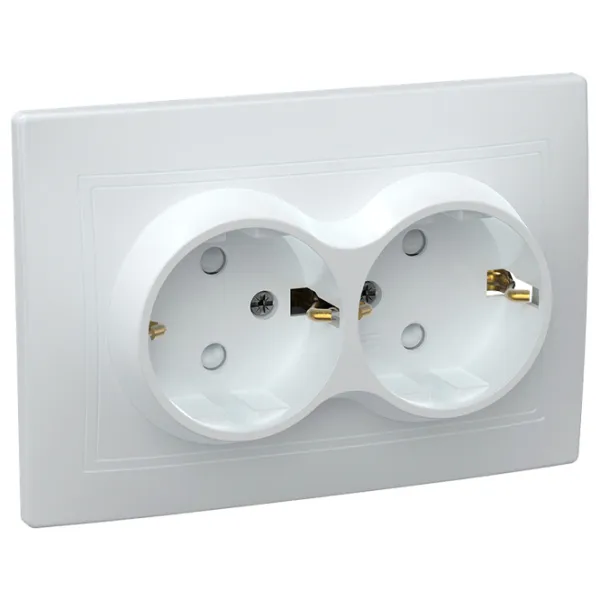 Priză IEK ERK21-K01-16-DM 220 - 240 V/ Type-F/ White photo 1 Priză IEK ERK21-K01-16-DM 220 - 240 V/ Type-F/ White photo 1