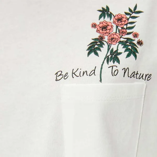 Tricou pentru femei Koton 4SAL10173IK 100% bumbac/ White photo 3 Tricou pentru femei Koton 4SAL10173IK 100% bumbac/ White photo 3
