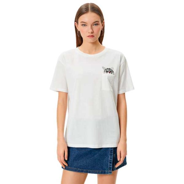 Tricou pentru femei Koton 4SAL10055IK 100% bumbac/ White photo 1 Tricou pentru femei Koton 4SAL10055IK 100% bumbac/ White photo 1