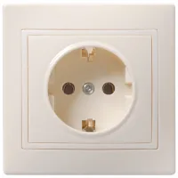 Priză IEK ERK14-K33-16-DM 220 - 240 V/ Type-F/ Cream