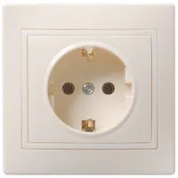 Priză IEK ERK11-K33-16-DM 220 - 240 V/ Type-F/ Cream