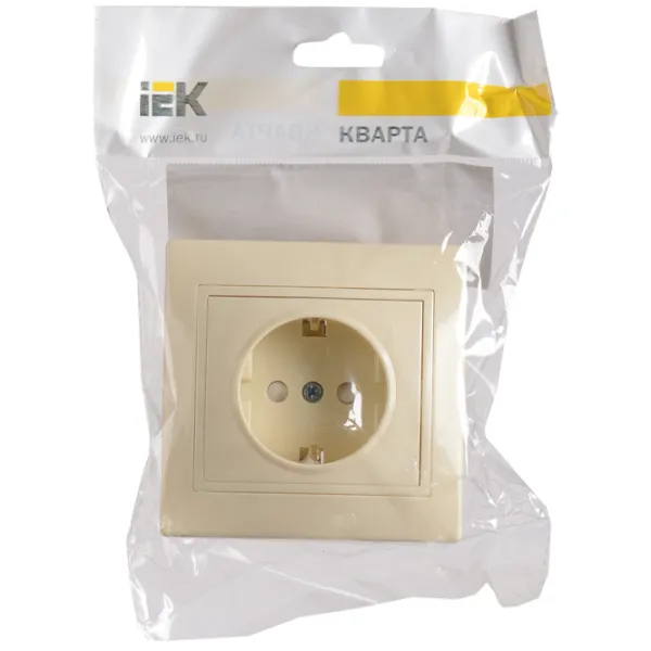 Розетка IEK ERK11-K33-16-DM 220 - 240 В/ Type-F/ Кремовый photo 4